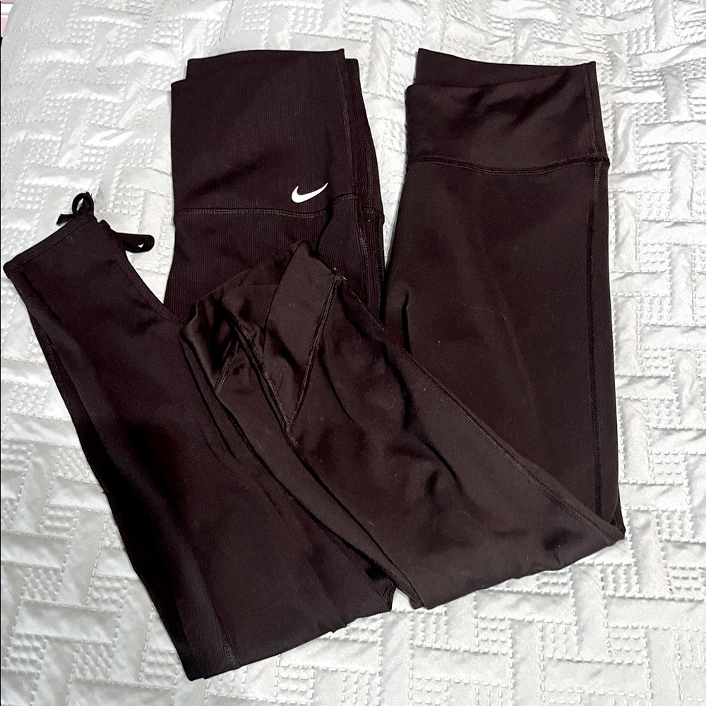 NIKE 7/8 Leggings, crossover & ribbed yoga